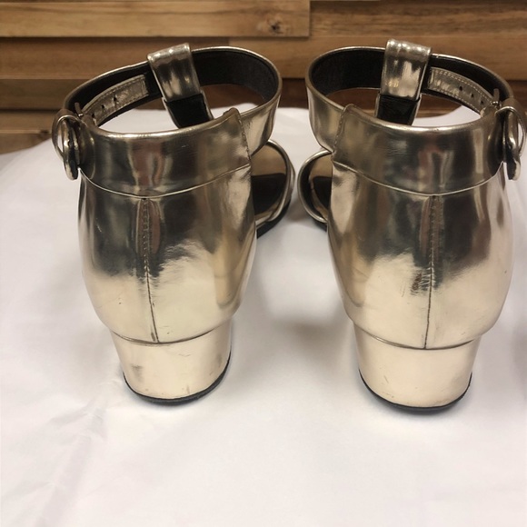 Celine Metallic Wedge Sandals - Picture 8 of 10